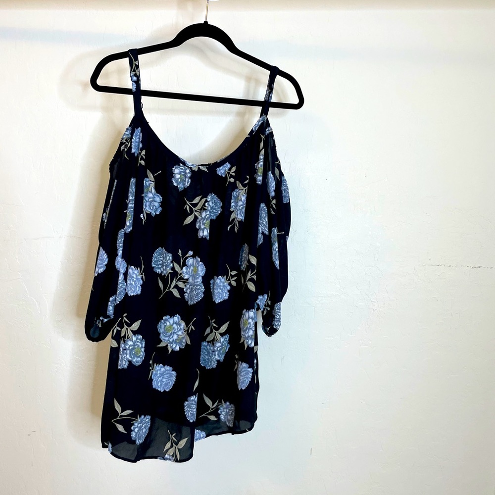 Torrid Cold Shoulder Floral Top